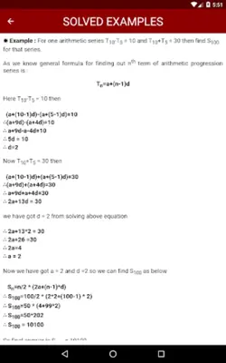 Arithmetic Progression Solver android App screenshot 1