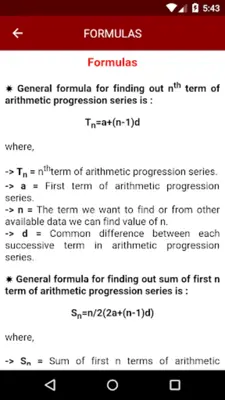 Arithmetic Progression Solver android App screenshot 6