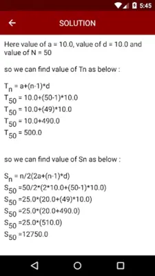 Arithmetic Progression Solver android App screenshot 8